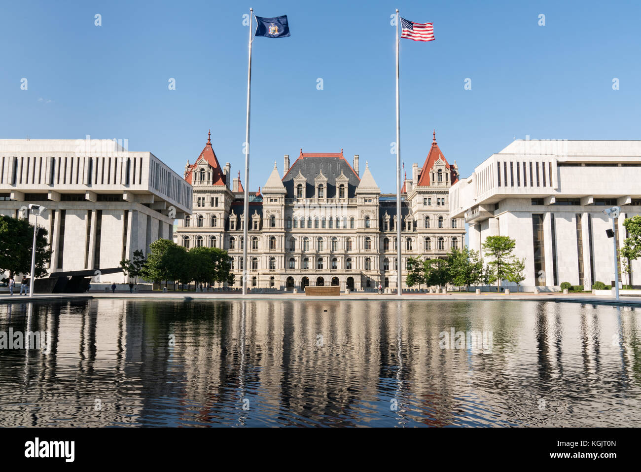 New York State Capitol Building on the Empire State Plaza in Albany. New York Stock Photo