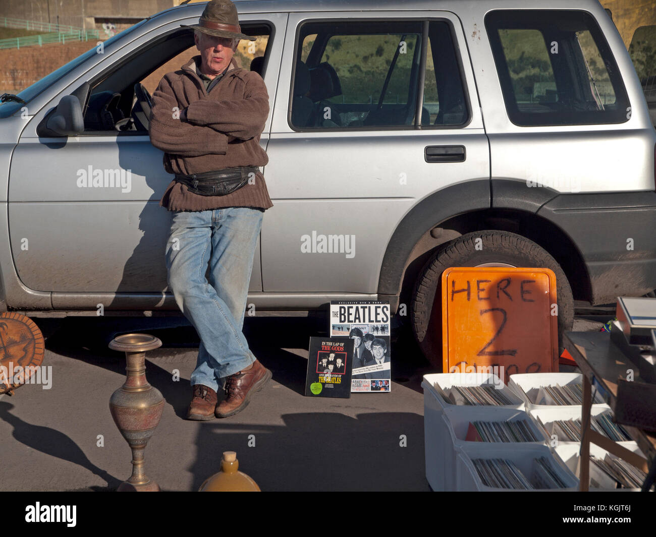 The Sunday morning car boot sale at Brighton Marina Stock Photo Alamy