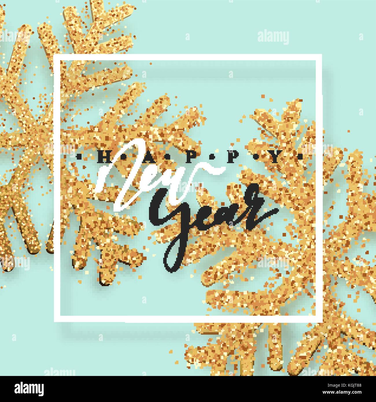 Christmas background with Shining gold Snowflakes Stock Vector Image ...