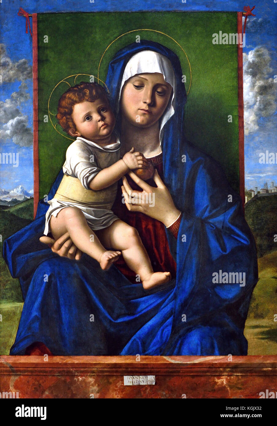 The Virgin and Child 1480-90  Giovanni Bellini 1459 - 1516 Venice Italy Italian Stock Photo