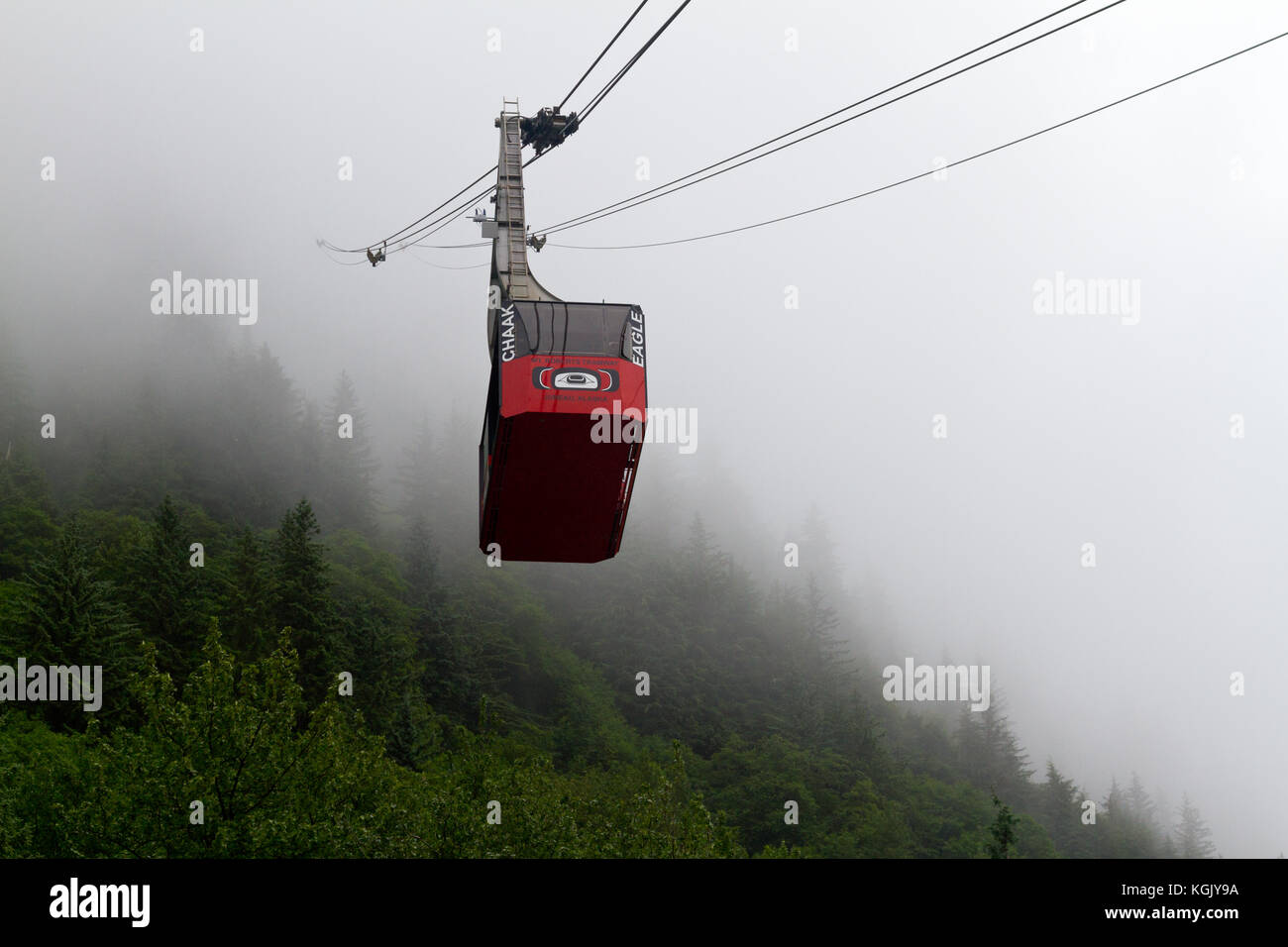 A cablecar ascending Mt. Roberts in Juneau, Alaska Stock Photo Alamy