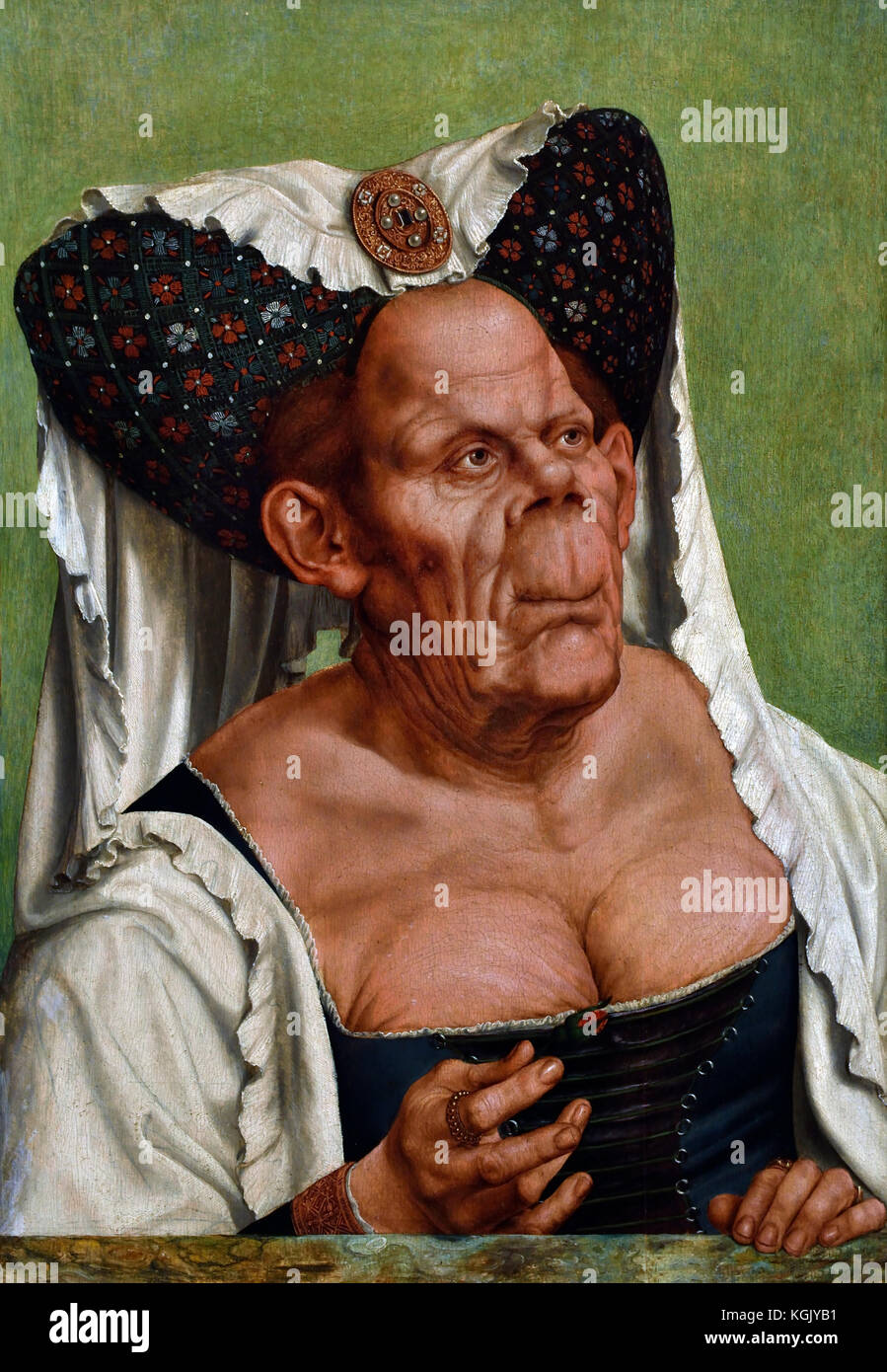 An Old Woman (The Ugly Duchess) 1513 Quinten Massys (1466 - 1530) Flemish Belgian Belgium Stock Photo