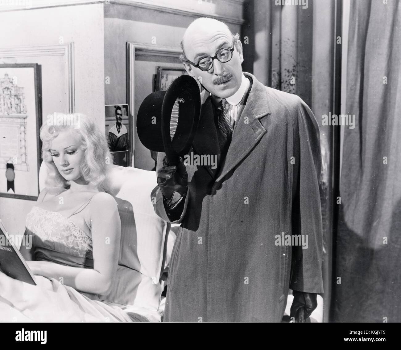 Blue Murder at St Trinian's (1957) Sabrina (Norma Ann Sykes) and Lionel Jeffries Stock Photo