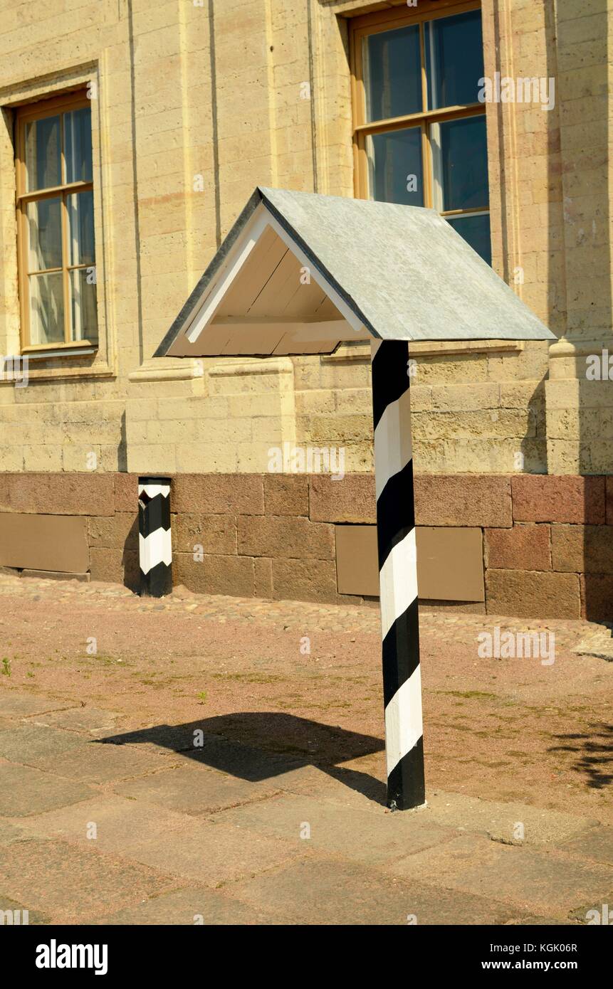 A shed for the guard on duty,protect from sun,rain,snow and other troubles. Stock Photo