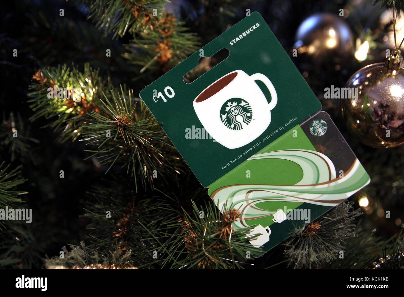 Camberley Uk 31 Dec 2016 British Starbucks 10 Gift Card Or