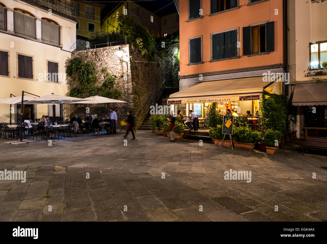 L'Osteria Di Riccardo Negri, Barga, Tuscany, Italy Stock Photo