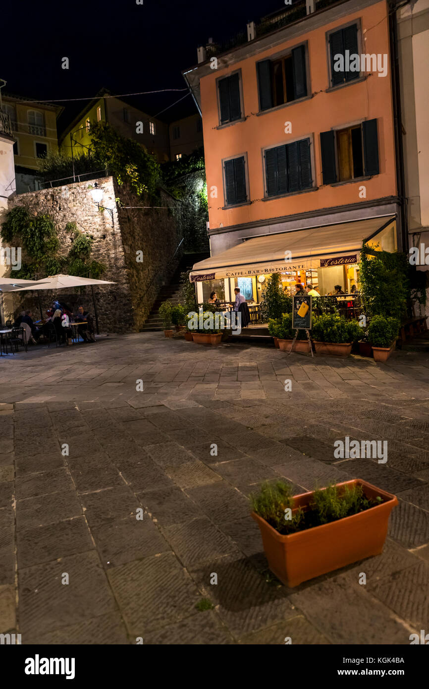 L'Osteria Di Riccardo Negri, Barga, Tuscany, Italy Stock Photo