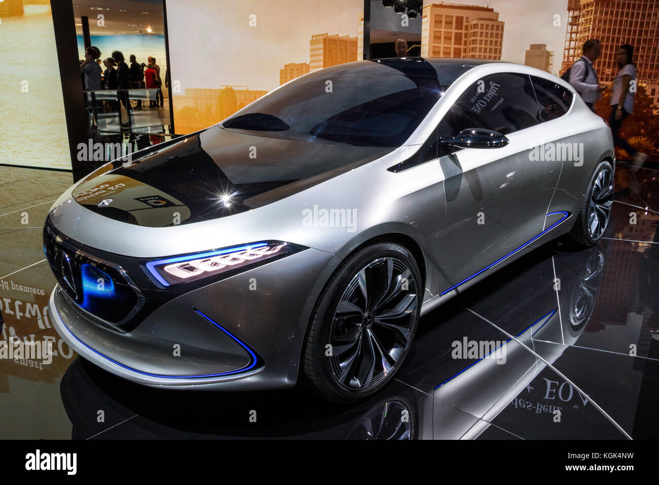 FRANKFURT, GERMANY - SEP 12, 2017: Mercedes-Benz Concept EQA ... FRANKFURT, GERMANY - SEP 12, 2017: Mercedes-Benz Concept EQA ...