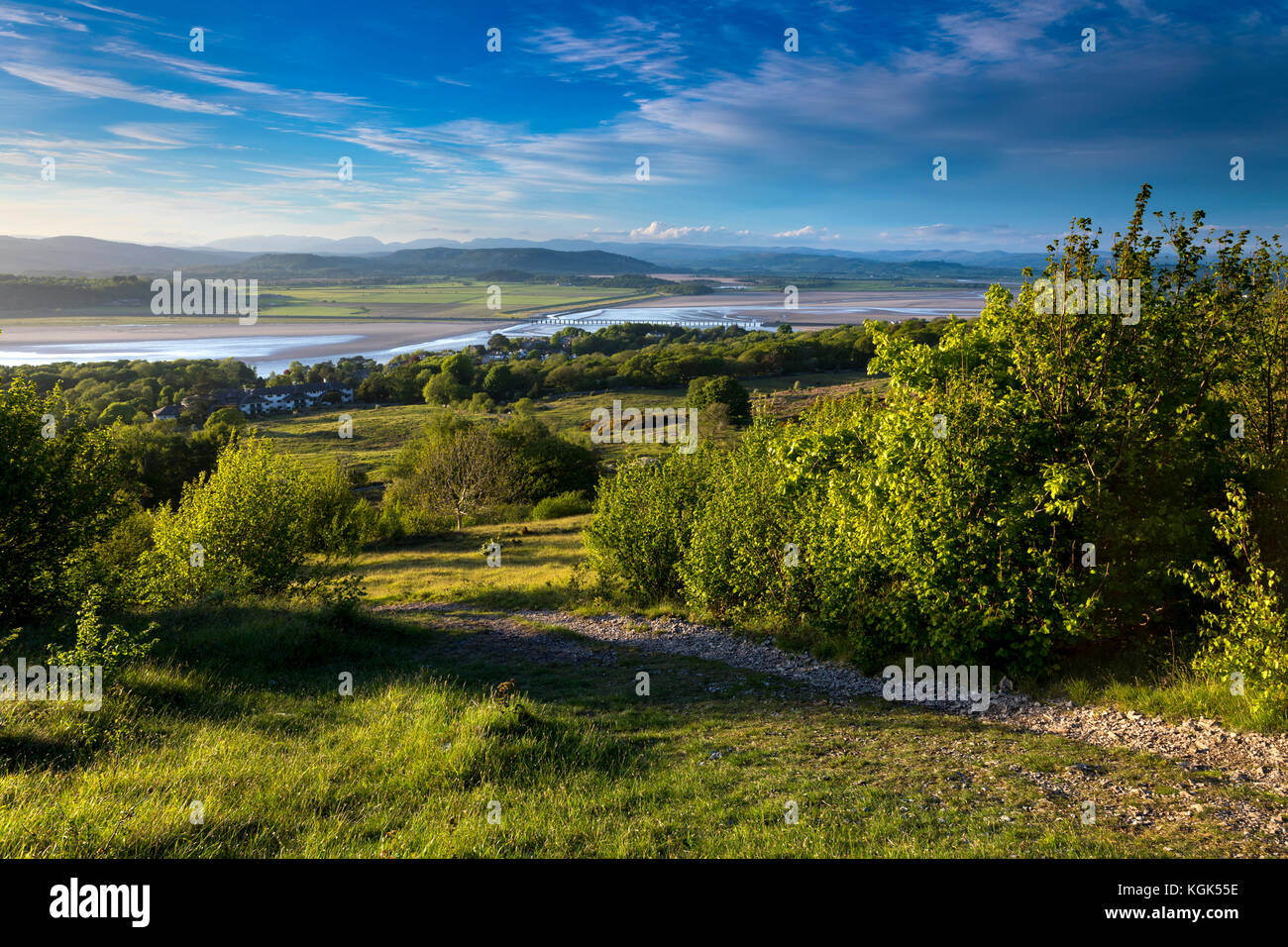 Arnside Knott; Looking Towards the Lake District; Cumbria; UK Stock Photo