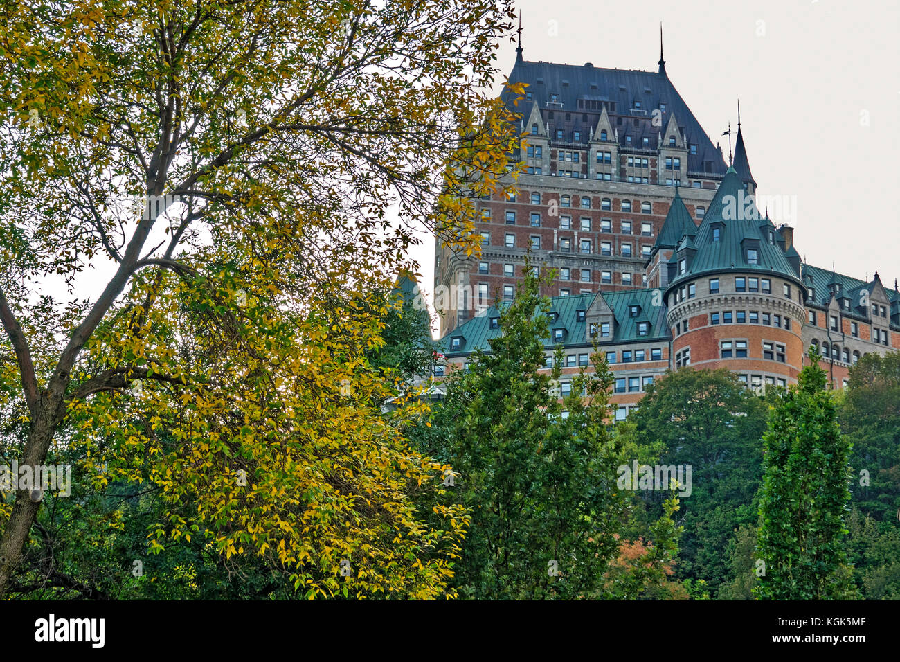 Chateau Frontenac, Viewed From The Lower Old Town, Quebec City, Canada Stock Photo