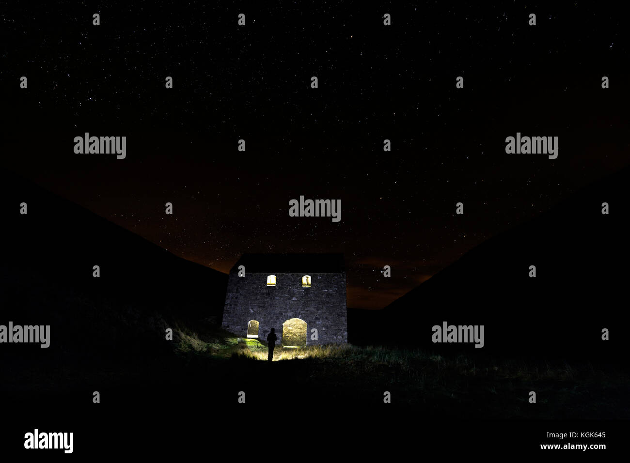 Lecht Mine; At Night; Glenlivet Estate; Scotland; UK Stock Photo