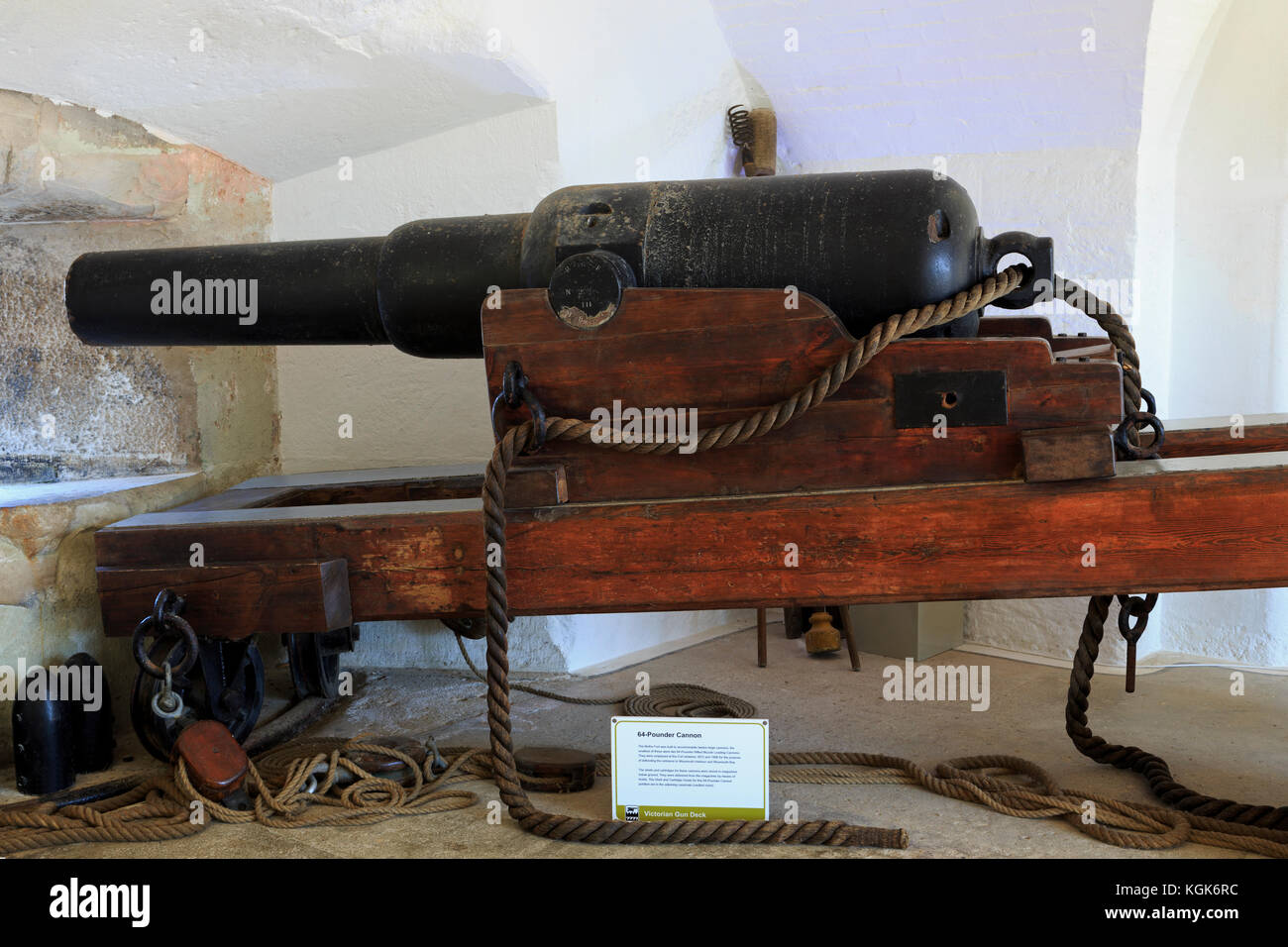 Victorian Gun Deck, Nothe Fort, Weymouth, Dorset, England, United