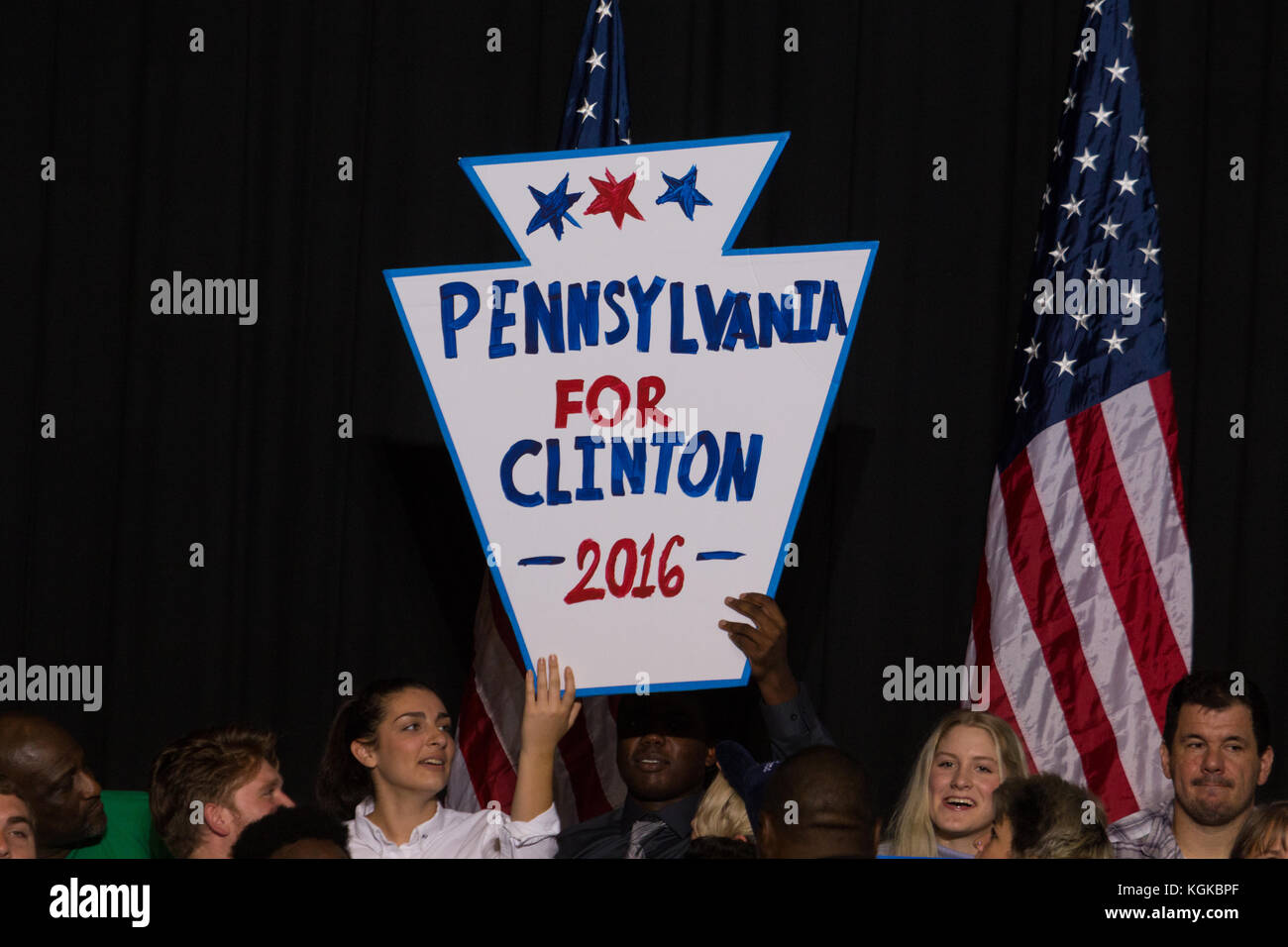 Clinton Sign Harrisburg, PA, USA - October 4, 2016: Pennsylvania for Clinton 2016 ...