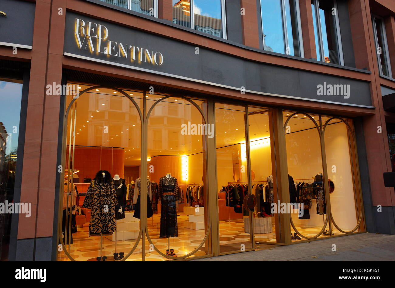 Red Valentino designer fashion store on Sloane street, London, England  Stock Photo - Alamy