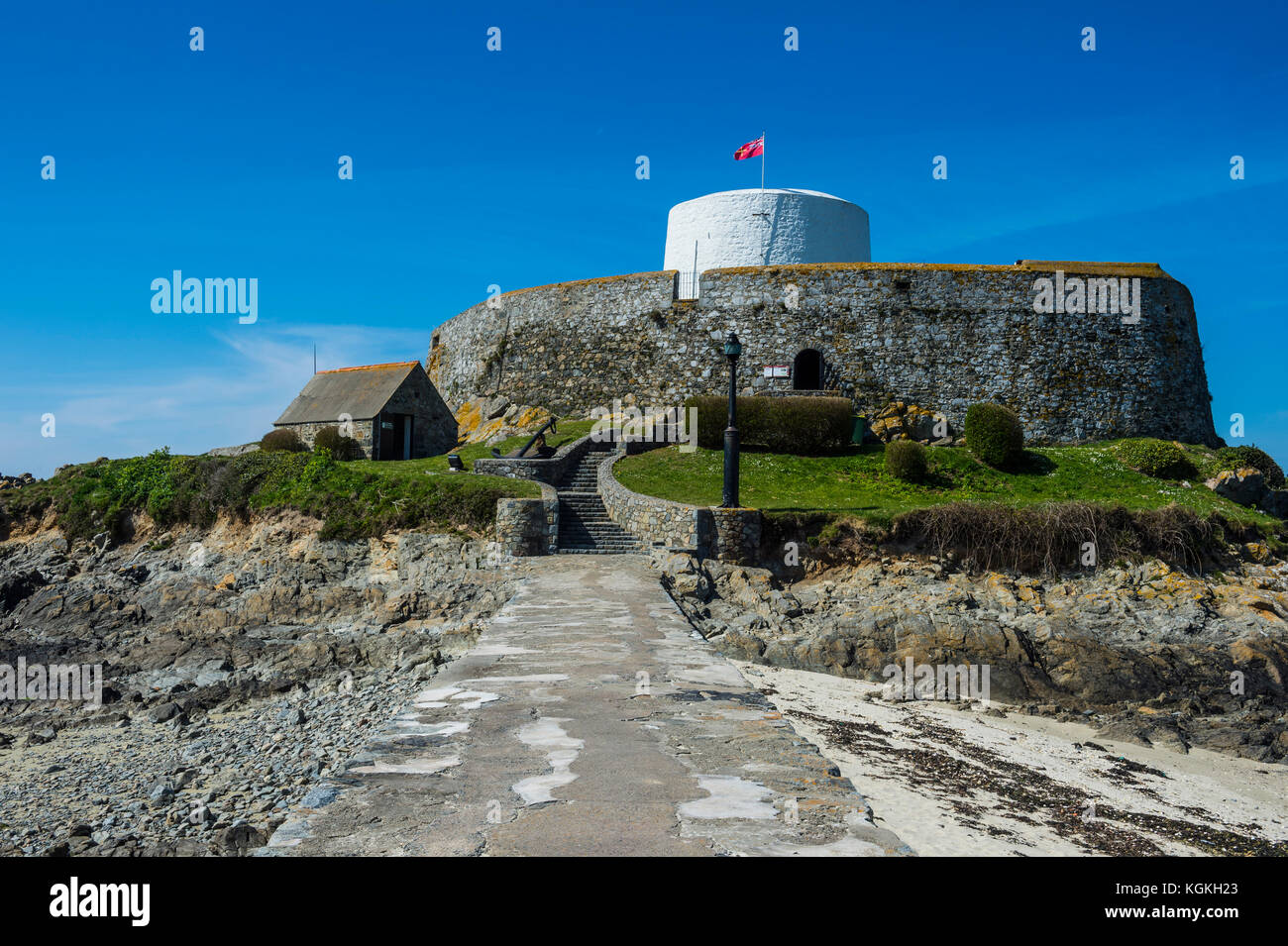 Fort Grey Shipwreck Museum, Rocquaine, Guernsey Island, Channel Islands, Great Britain Stock Photo