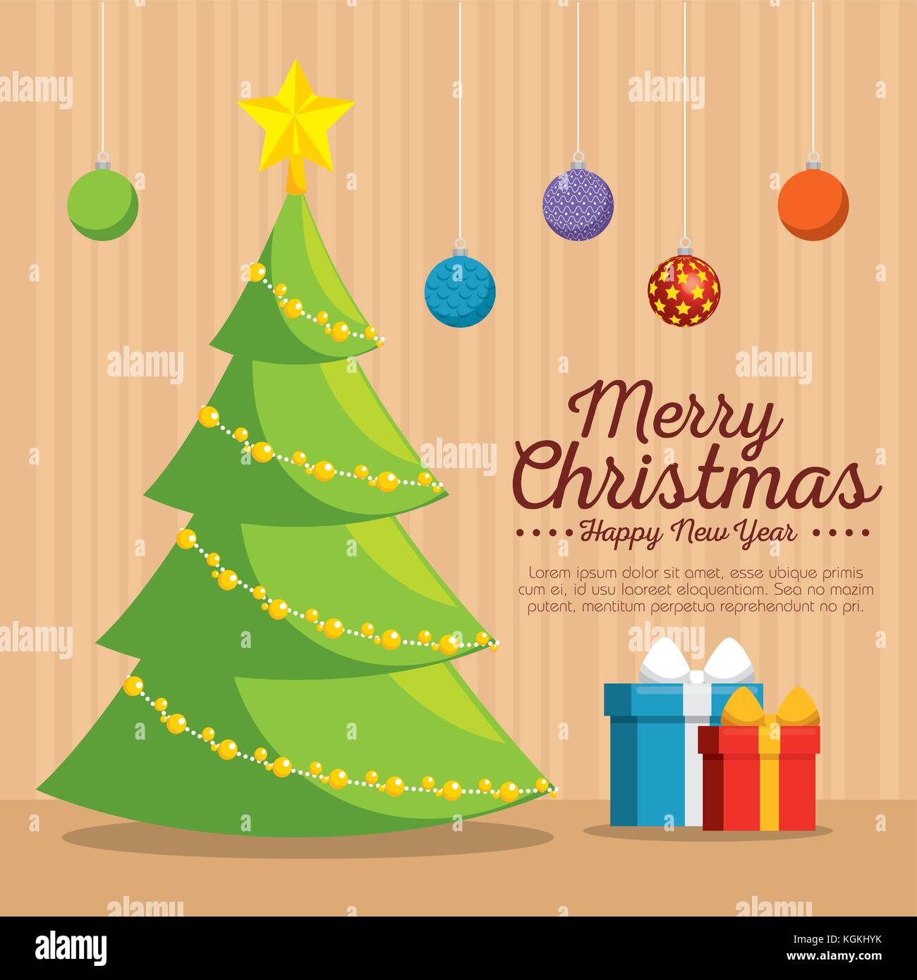 merry christmas background vector illustration graphic design Stock ...