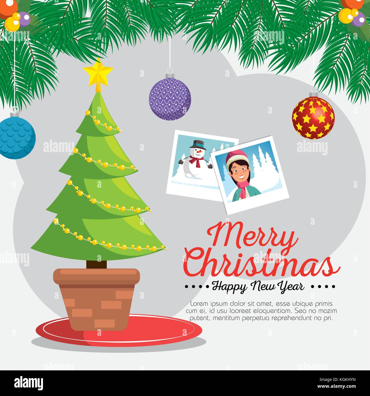 merry christmas background vector illustration graphic design Stock ...