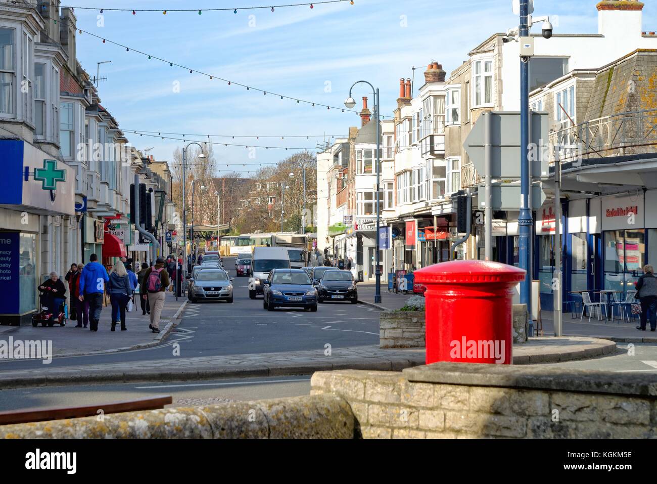 Station Road Swanage Dorset England UK Stock Photo Alamy