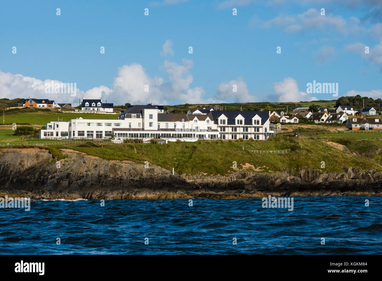The Cliffs Hotel, on the clifftop overlooking Teifi river estuary, at