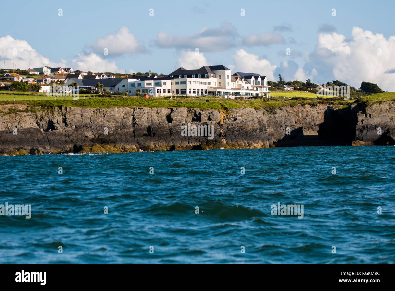 The Cliffs Hotel, on the clifftop overlooking Teifi river estuary, at