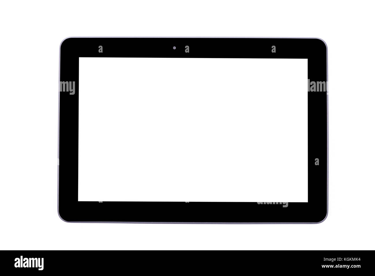 Black tablet isolated Stock Photo