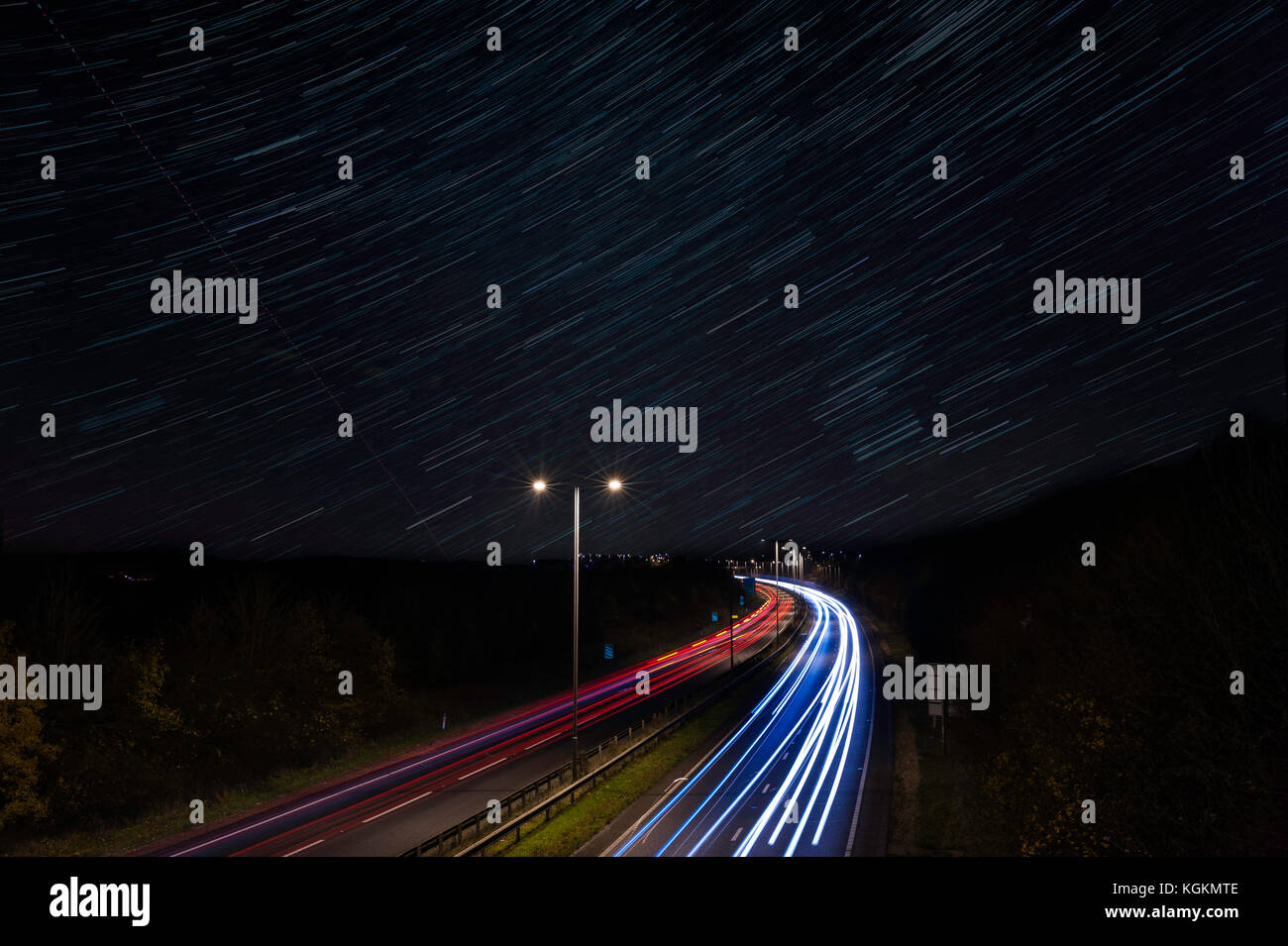 Car light trails side hi-res stock photography and images - Alamy