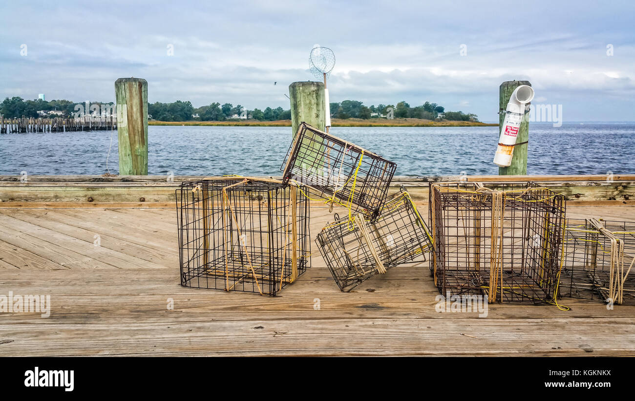 Stackable crab traps hi-res stock photography and images - Alamy