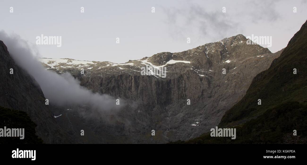 Mountain near Homer Hut in Fiordland National park Stock Photo