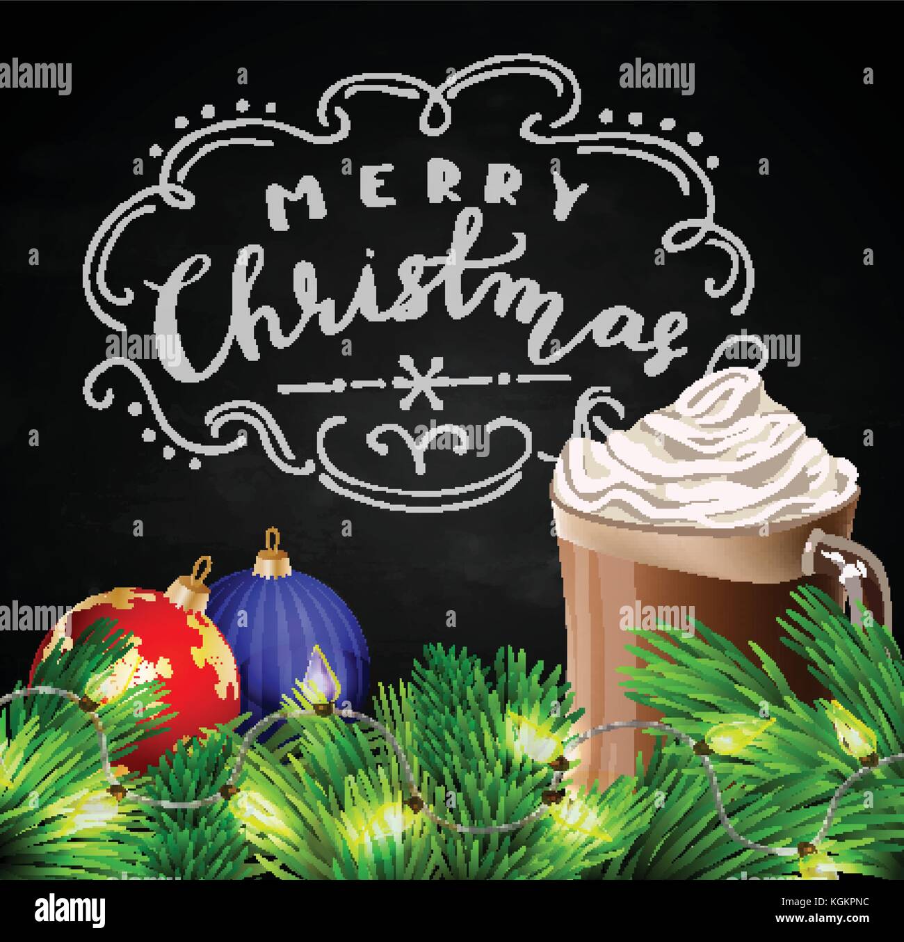 Black chalkboard for Christmas Stock Vector Image & Art - Alamy