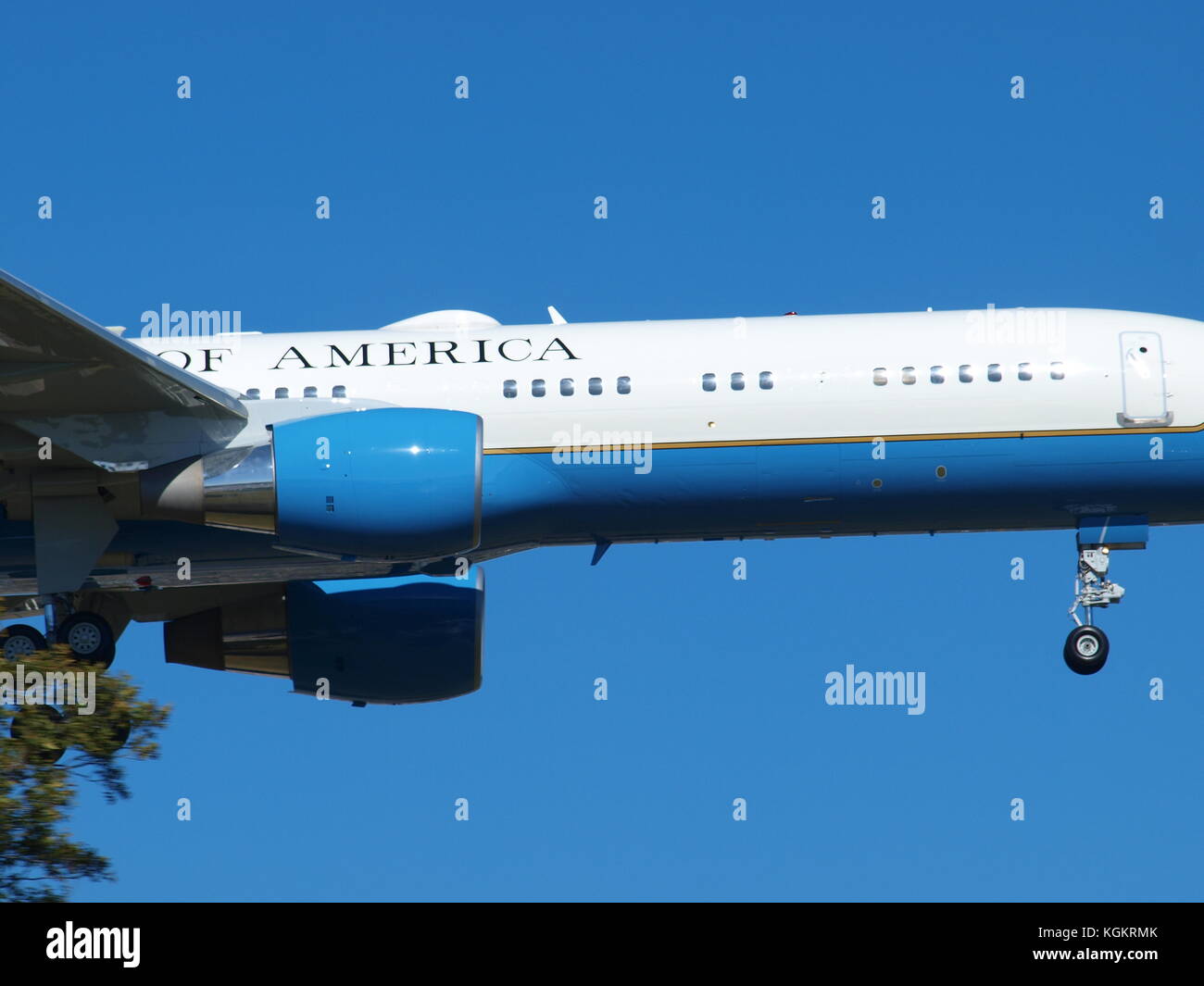 Special Air Mission 90016: as Air Force One with President Trump On Stock Photo