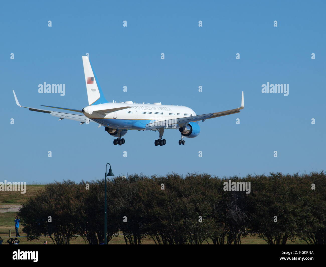 Special Air Mission 90016: as Air Force One with President Trump On Stock Photo