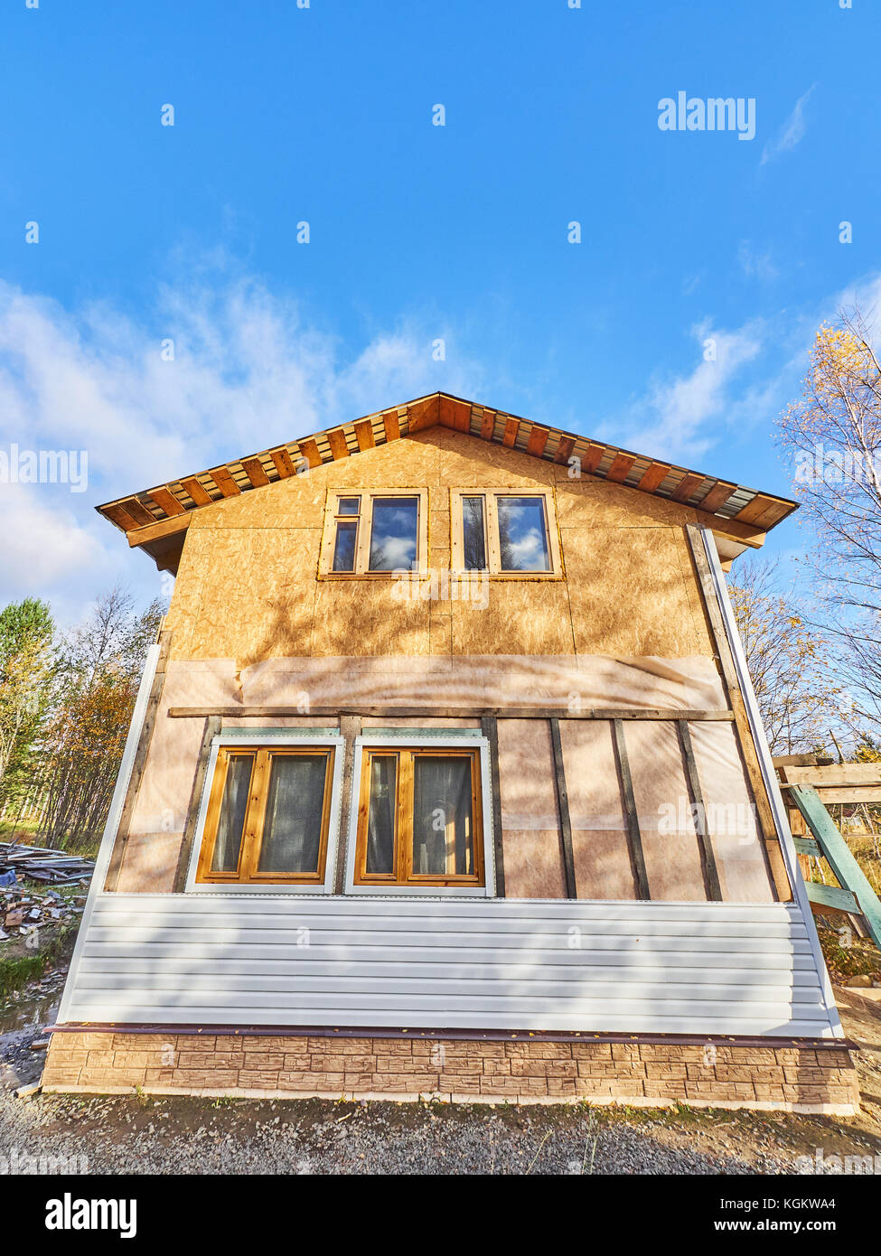 siding of frame house Stock Photo - Alamy