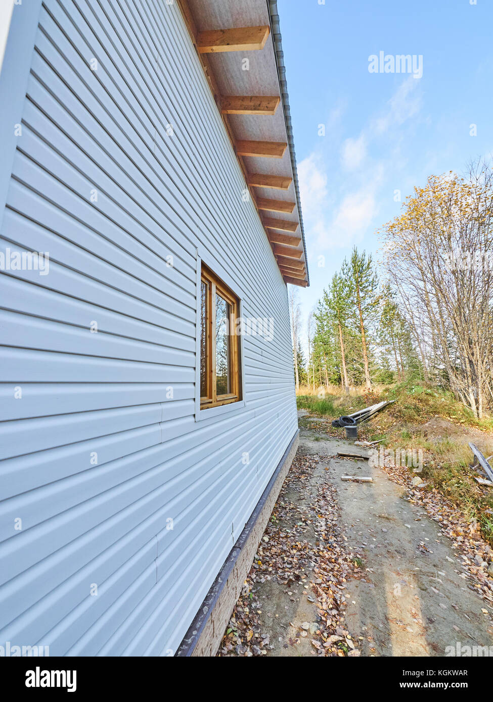 siding of frame house Stock Photo Alamy
