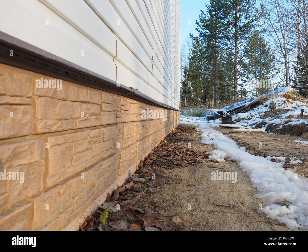 siding of frame house Stock Photo Alamy