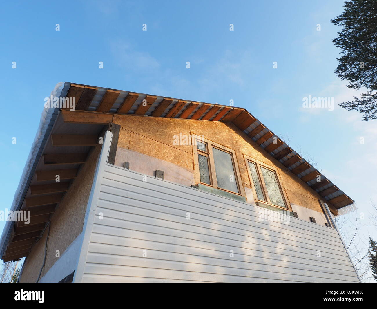 siding of frame house Stock Photo - Alamy