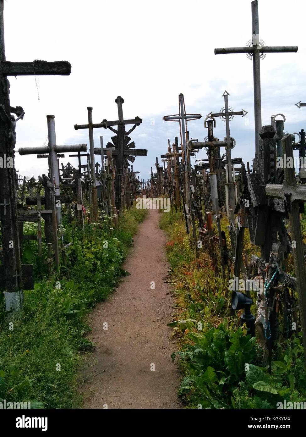 Hill of Crosses in Lithuania Stock Photo