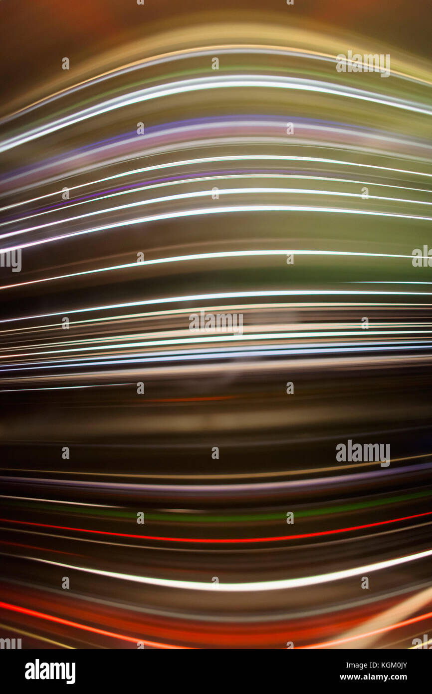 Full frame abstract image of colorful light trails Stock Photo