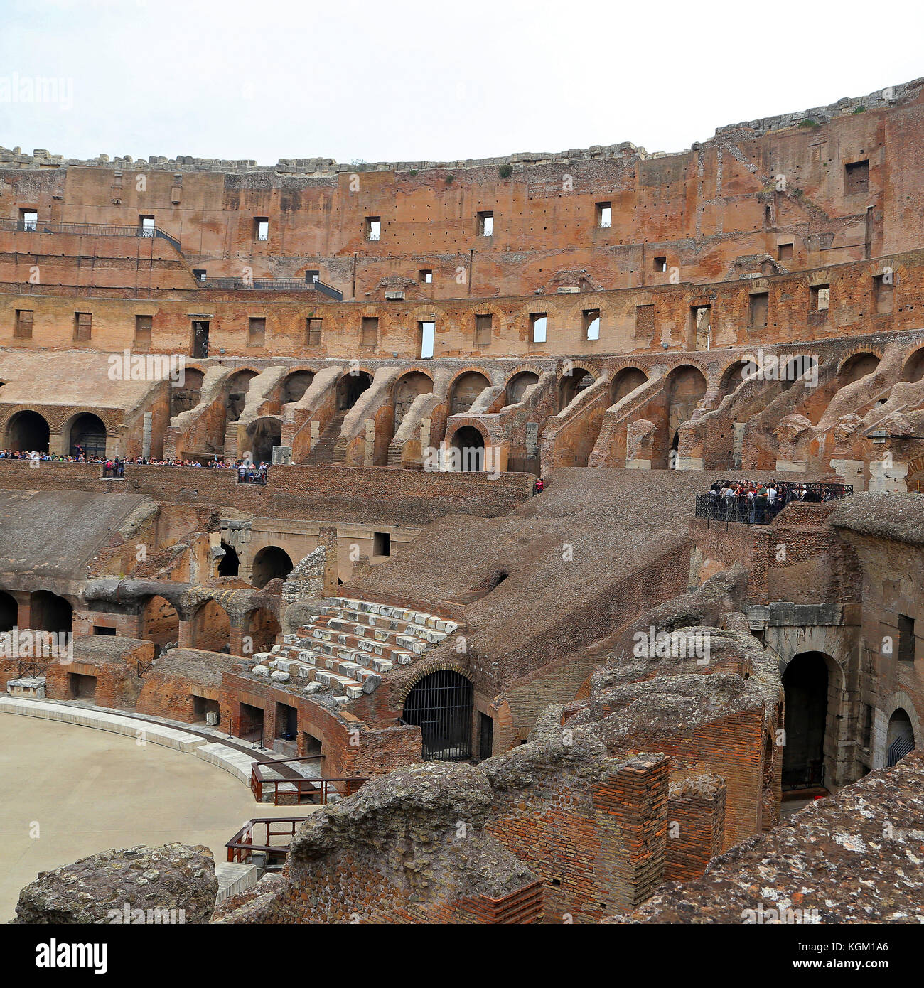 ROMA, ITALY - 01 OCTOBER 2017: Colosseum, Coliseum or Coloseo, Flavian Amphitheatre largest ever built symbol of ancient Roma city in Roman Empire. Stock Photo