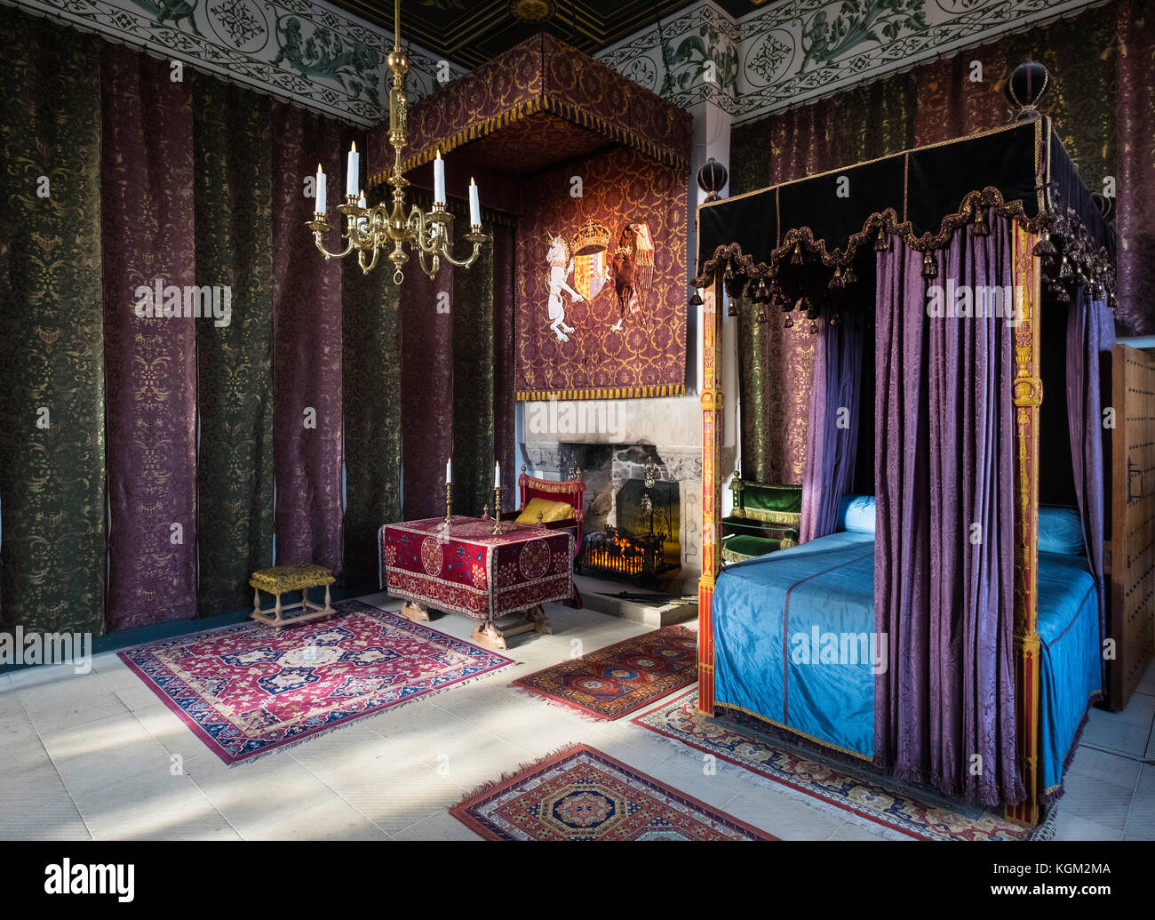 The Queen's Bedchamber  inside Royal Palace at Stirling Castle in Stirling, Scotland, United Kingdom. Stock Photo