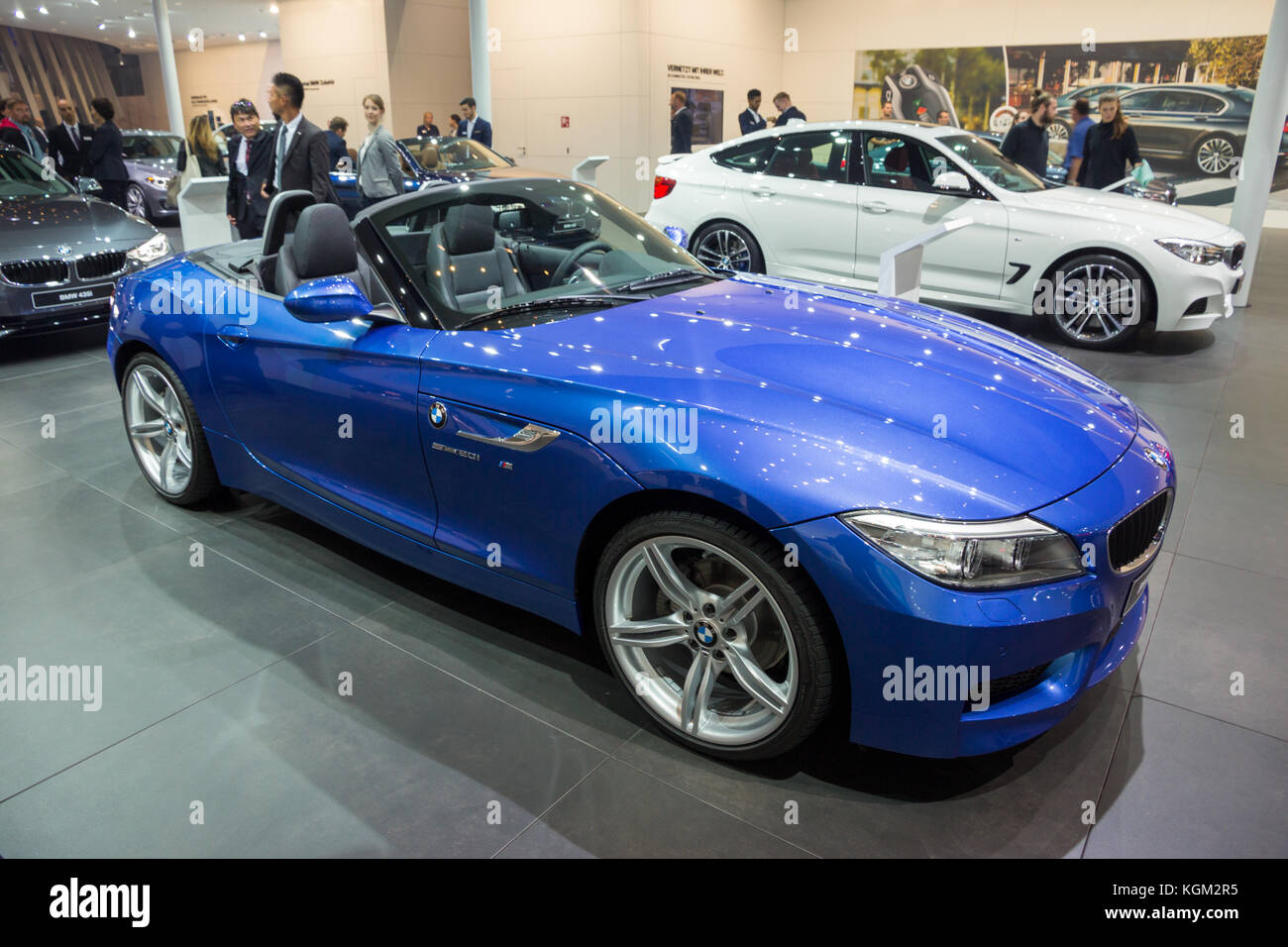 FRANKFURT, GERMANY - SEP 16, 2015: BMW Z4 sports car showcased at the ...