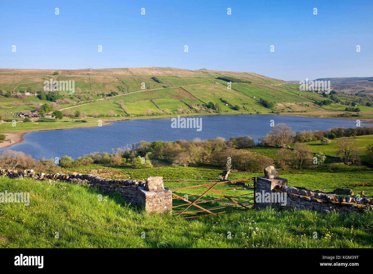Semer Water in Raydale Yorkshire Dales national park North Yorkshire, England,UK Stock Photo