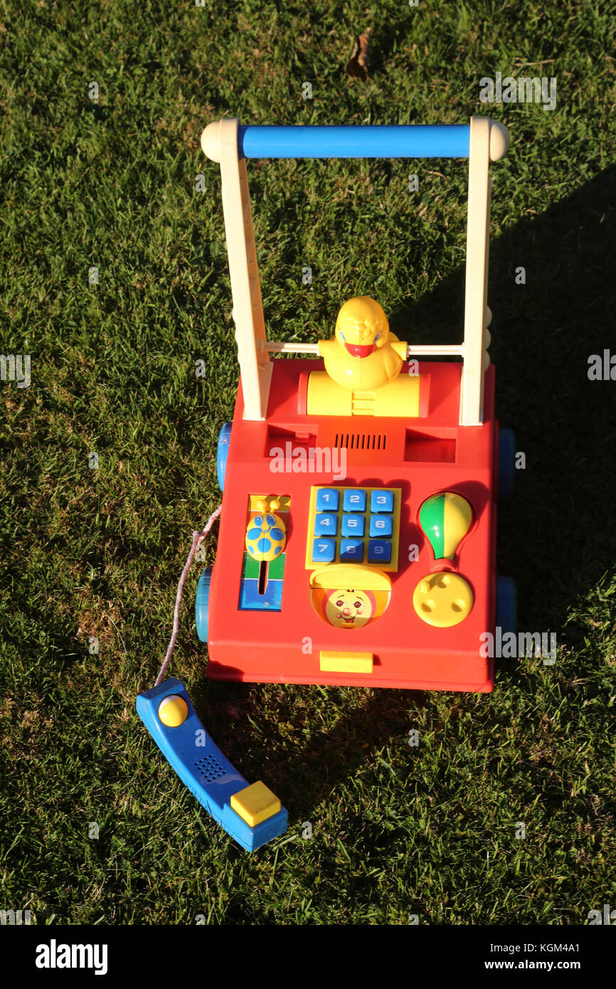 Vintage Push Along Toy Telephone and Duck Stock Photo Alamy
