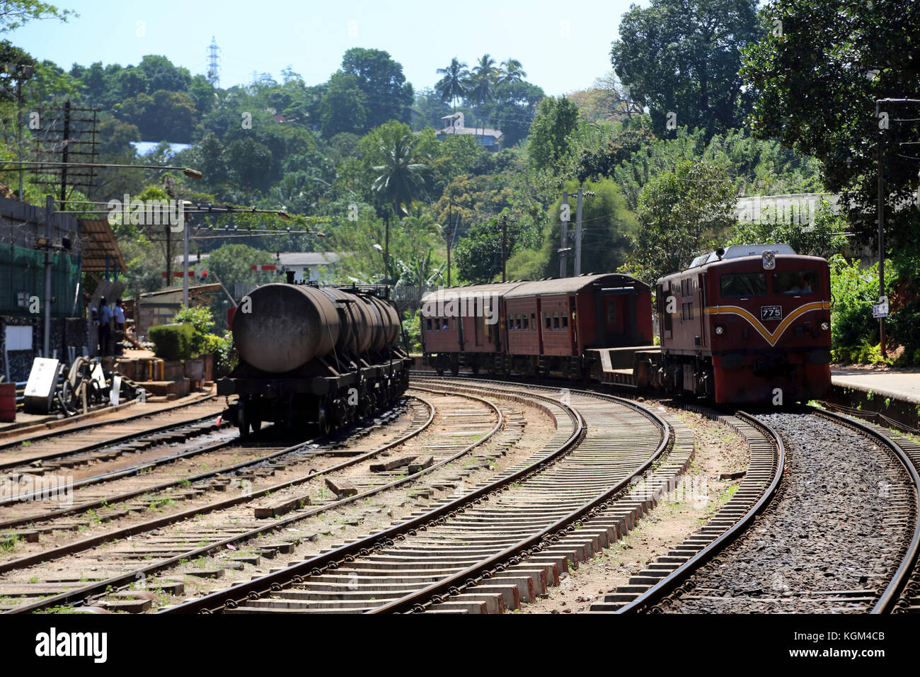 Peradeniya Junction Station Kandy Central Province Sri Lanka Train Stock Photo