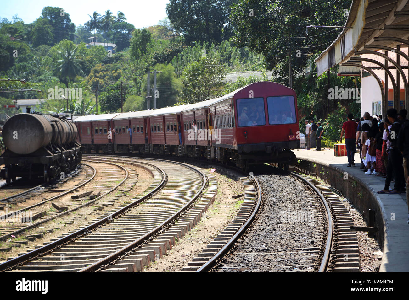 Peradeniya Junction Station Kandy Central Province Sri Lanka Train Stock Photo