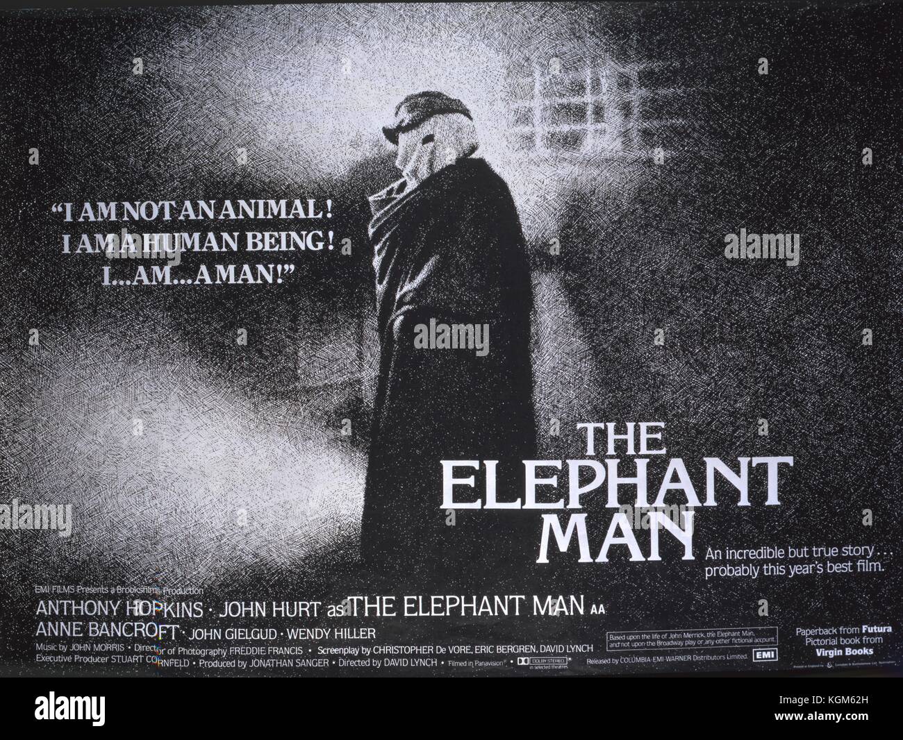 The Elephant Man 1980 Film Poster John Hurt Date 1980 Stock Photo 