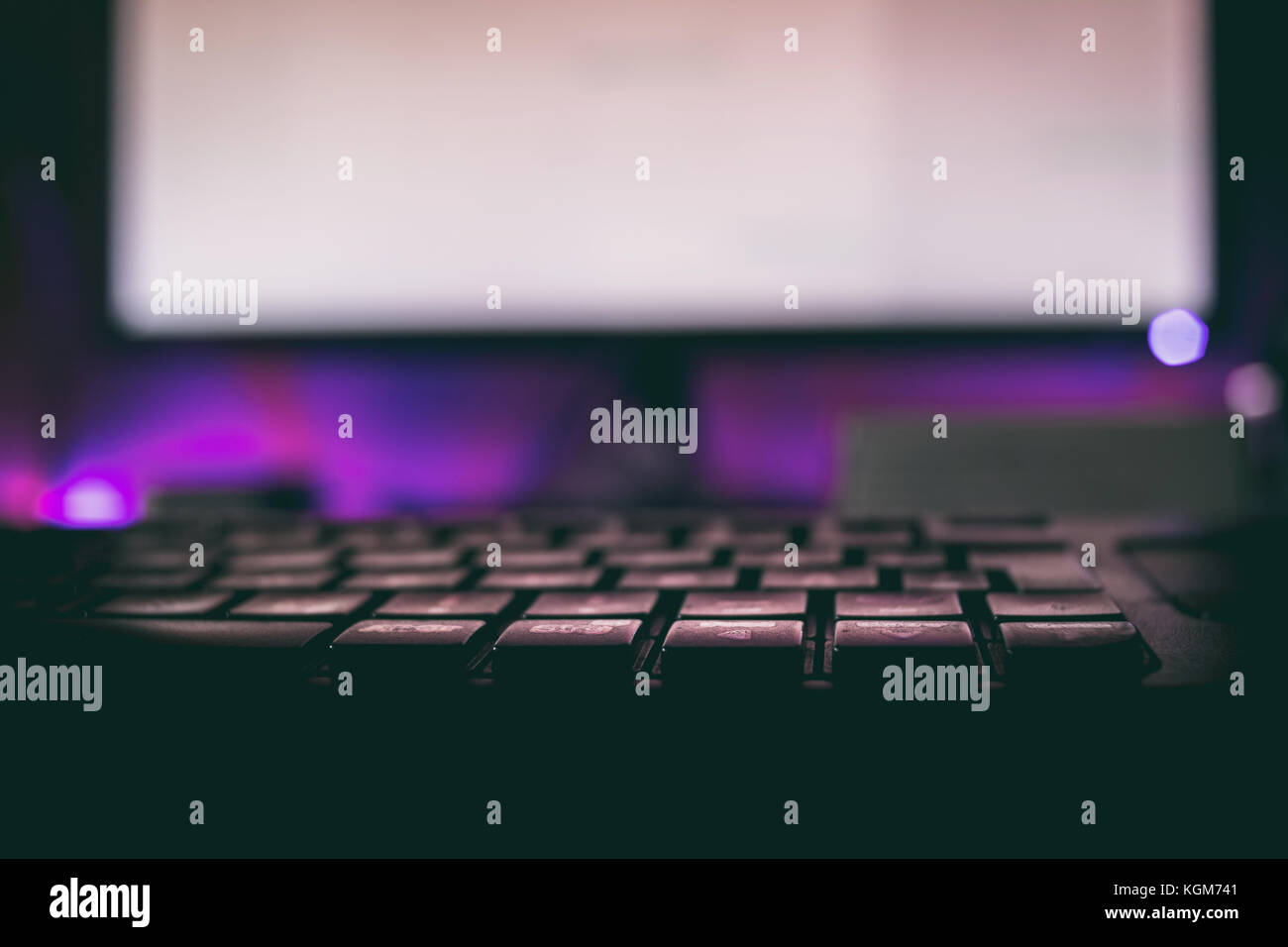 Close up laptop keyboard backlight hi-res stock photography and images ...