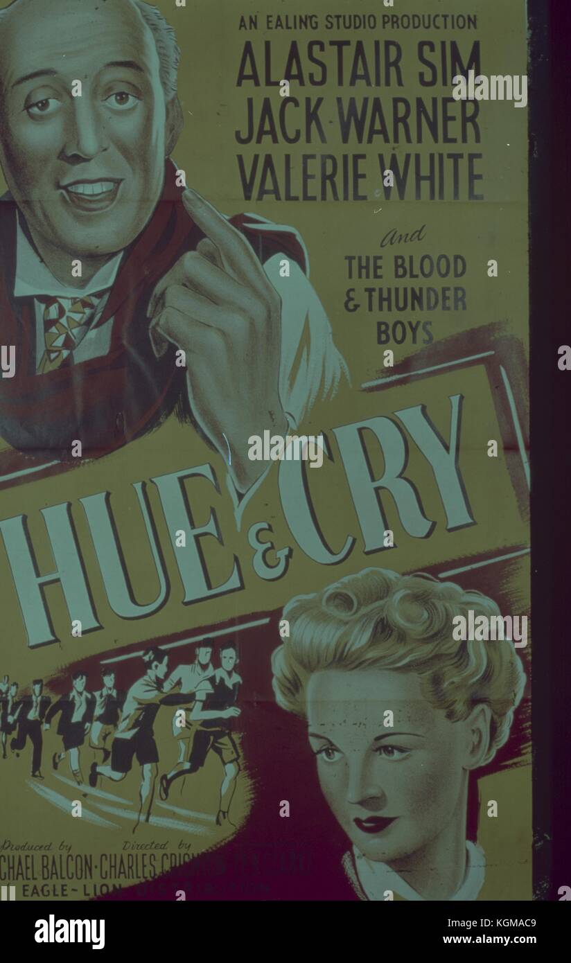 Hue and Cry (1947) , Film Poster Stock Photo