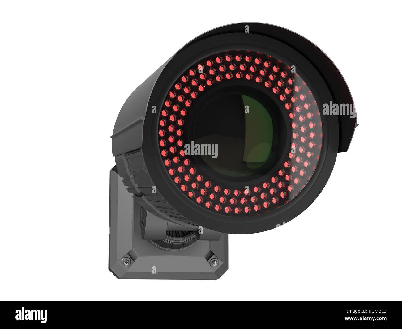 3d rendering security camera or cctv camera isolated on white Stock ...