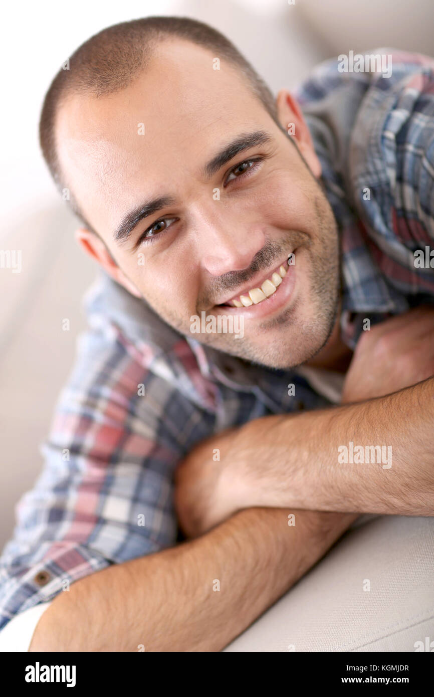 Handsome smile attractive young hi-res stock photography and images - Alamy