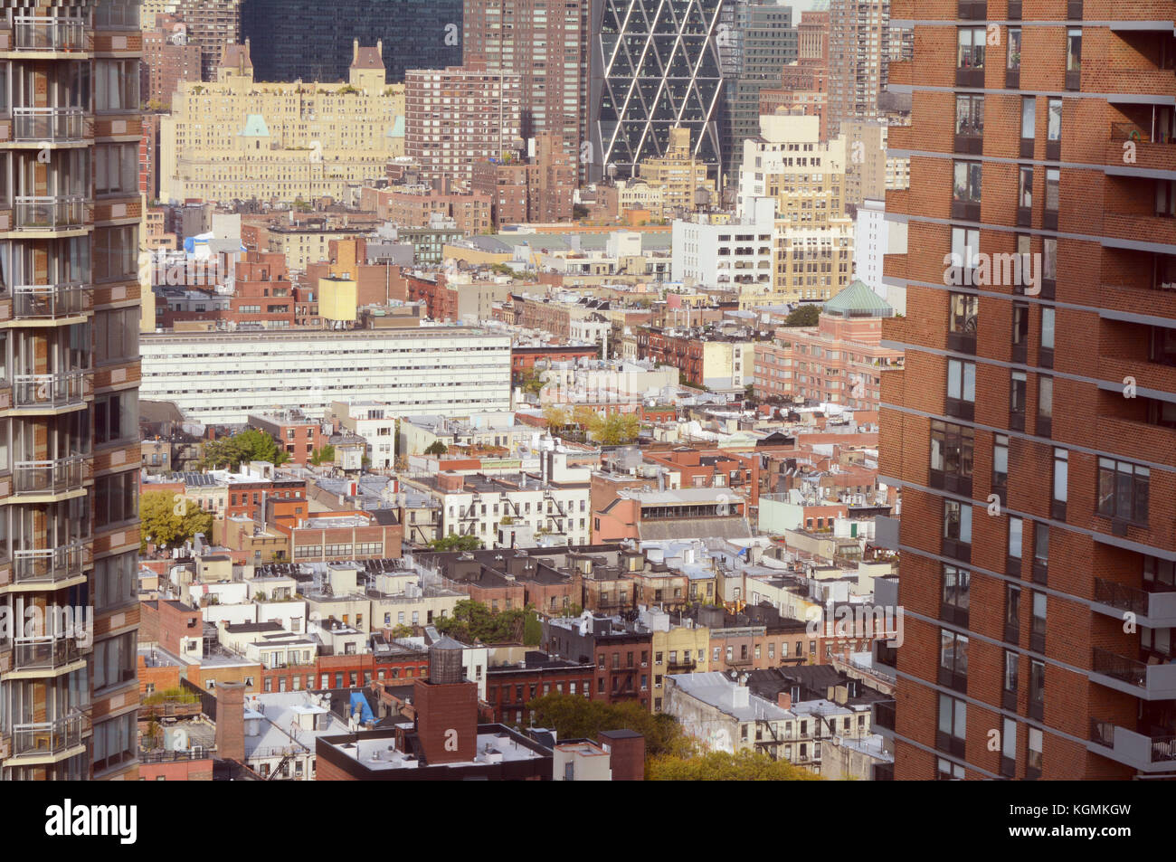 Cityscape of Hell's Kitchen in New York City, showing the skyscrapers ...